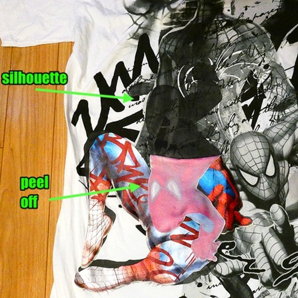 RARE RARE Marvel Spiderman 2009 Re-Iron-On Graphic Print T Shirt Size Large NEW - Picture 10 of 11